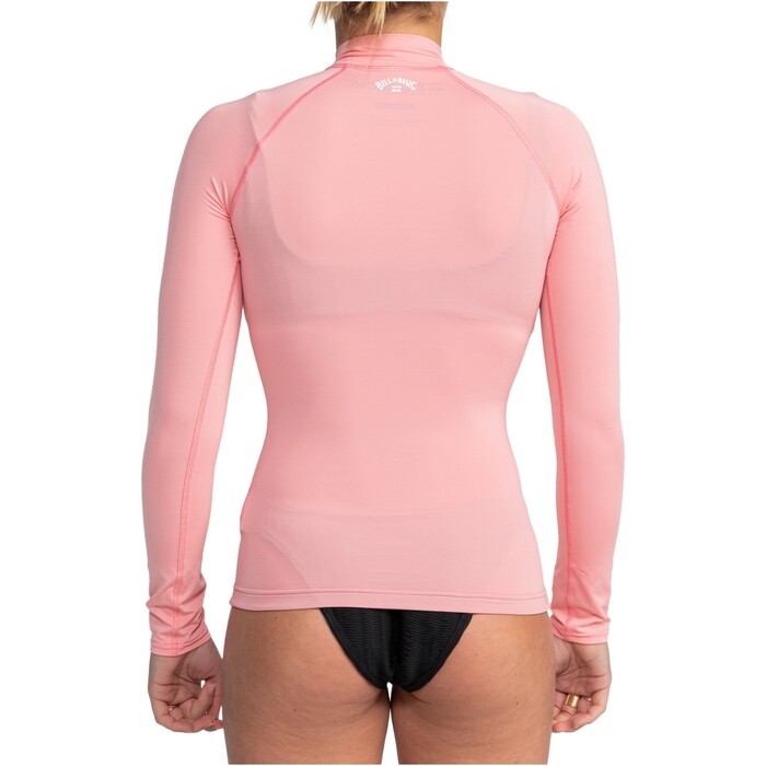 2024 Billabong Mujer Chaleco De Licra De Manga Larga Tropic Surf EBJWR03020 - Flamingo